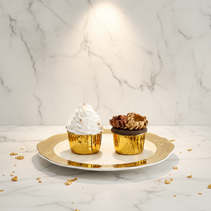 Ensemble <span class=keywords><strong>de</strong></span> plats <span class=keywords><strong>de</strong></span> <span class=keywords><strong>service</strong></span> en céramique <span class=keywords><strong>de</strong></span> luxe au design moderne, écologique, avec bord <span class=keywords><strong>doré</strong></span>, pour mariage, dîner, style restaurant - Product Image 2