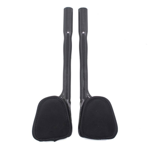 Guidon de vélo de montagne en fibre de <span class=keywords><strong>carbone</strong></span> légère avec poignées confortables et embouts pour une tenue relaxante - Product Image 1