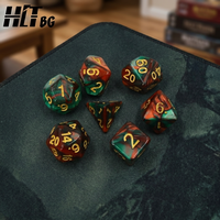 Set Dadu DND Kustom 7pcs Akrilik Polihedral untuk Permainan Meja, Pemasok Grosir