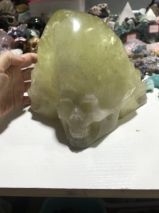 Natural cráneos de cristal de mano de cristal tallado artesanía colección de escultura de cráneos de cristal tallado - Product Image 6