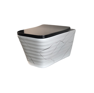 SADYI High-end One-Piece Wall Mounted WC Toilet Bowl <strong>White</strong> <strong>Black</strong> Marble Hanging <strong>Bathroom</strong> Ceramic Wall Hung Toilets - Product Image 6