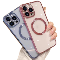 Coque de téléphone magnétique de luxe en TPU pour iPhone 17 Pro Max XS, en silicone souple électroplaqué, antichoc et compatible avec la recharge