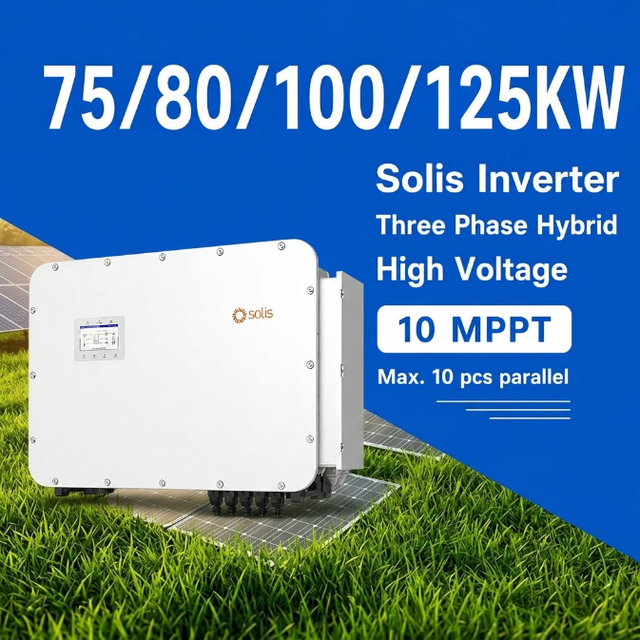 2026 Solis High Voltage Hybrid Inverter 125kw Three Phase Hybrid Solar System for Commercial Industrial S6-EH3P125K10-NV-YD-H