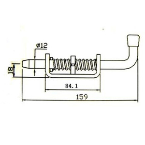 Truck <b>Door</b> <b>Spring</b> Loaded Shoot Bolt Quick Release <b>Spring</b> Pin Toggle - Product Image 5