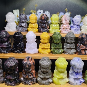 Offre Spéciale : Petit Bouddha Bébé en Cristal Naturel Mélangé pour Méditation et Guérison, Idéal pour Ornements DIY - Product Image 2