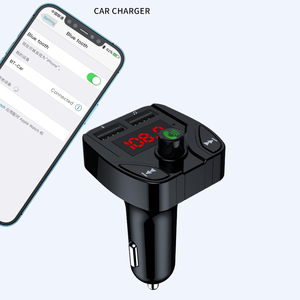 Transmetteur FM BT sans fil <span class=keywords><strong>moins</strong></span> <span class=keywords><strong>cher</strong></span> chargeur de voiture deux chargeur rapide USB prise en charge carte TF/USB lecteurs Mp3 de voiture - Product Image 1