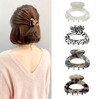Pince à cheveux haut de gamme en acétate faite à la main, style français, minimaliste, élégante et tendance, pince pour l'arrière de la tête, motif tête de requin ajourée