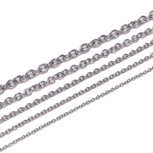 St. Kunkka Stainless Steel O-<b>Chain</b> 1.2 1.6 2.5 3.0mm Round <b>Cross</b> <b>Chain</b> Jewelry Finding Necklace <b>Chain</b> DIY Accessory - Product Image 1