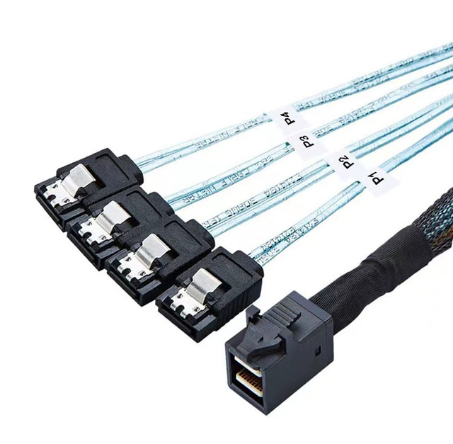 Wholesale Factory Price Premium Sff-8643 to 4SATA Data Transmission Cable Mini SAS HD 36P Server Connection Cable