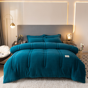 Bán Buôn New Mền Ấm <span class=keywords><strong>Comforter</strong></span> Tấm Ga Giường Bộ Đồ Giường Bộ Sữa Lông Cừu Chăn Mền Cho Mùa Đông - Product Image 1