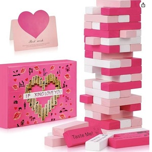 Bestseller transfrontalier : Jeu de construction de tours en blocs, version tricolore, pour couples et rendez-vous galants - Product Image 1