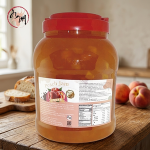 แยมพีชจิ่วโจว 4 กก. แบบขวด - ได้รับการรับรองฮาลาล/HACCP ส่วนผสมสำหรับชานมไข่มุกจากไต้หวัน - Product Image 2