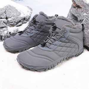 Bottes de neige en fourrure chaude, cinq doigts, lacets, chaussures d'extérieur imperméables, pieds nus, bottes de randonnée d'hiver - Product Image 4