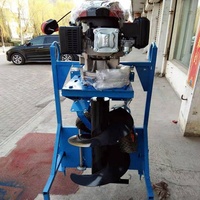 Tarière manuelle portable pour sols durs, pour la plantation d'arbres, le creusement de trous, la plantation de poteaux de serre et le creusement de pieux