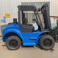 Chariot élévateur tout-terrain diesel 4x4 de 3,5 tonnes, moteur EURO 5, pour entrepôt, usine, cour, tout-terrain, hors route, chariot élévateur CE ISO