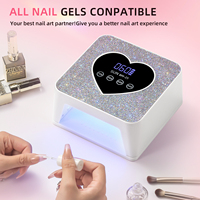 Lampe à ongles LED UV Diamant 2026 48W, Séchoir à gel rapide, Lampe de polymérisation professionnelle avec capteur automatique et strass scintillants