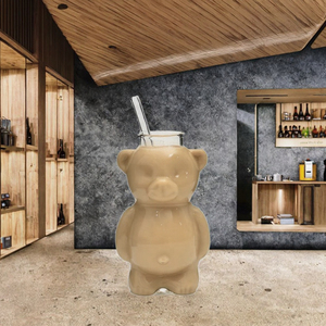 Aikeyi <strong>Cute</strong> Little Bear Borosilicate Glass <strong>Disposable</strong> 320ml Modern Restaurant Coffee Milk Tea Juice Water <strong>Cup</strong> - Product Image 2