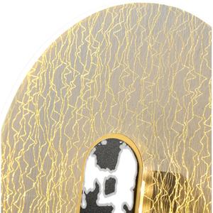 Lámpara de Pared Moderna Minimalista para Dormitorio u Hotel, Lámpara LED Acrílica Redonda Dorada, Regulable, con Soporte de Pared - Product Image 6