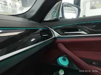 Kit d'intérieur de luxe pour BMW Série 5 G30 G38, haut-parleur lumineux, éclairage ambiant, acier inoxydable ABS, accessoires intérieurs de voiture 12V