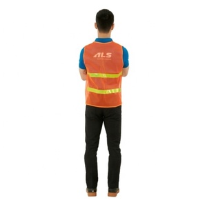 Chaleco de Seguridad de Alta Visibilidad Personalizado, Hecho en Vietnam, con Cinta Reflectante Fluorescente, Poliéster y Algodón, Cierre de Cremallera, Ropa de Trabajo con Logotipo - Product Image 4