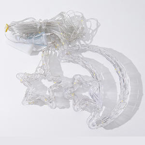 Guirlande lumineuse <span class=keywords><strong>de</strong></span> Noël en forme d'étoile et <span class=keywords><strong>de</strong></span> lune, rideau lumineux <span class=keywords><strong>de</strong></span> Noël, étoiles, rideau lumineux <span class=keywords><strong>de</strong></span> Noël, ambiance festive intérieure, décorations lumineuses <span class=keywords><strong>LED</strong></span> - Product Image 6