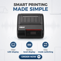 Printer Label Barcode Termal Mobile 2-in-1 dengan Tiket Struk untuk Pengiriman Jarak Terakhir Kurir