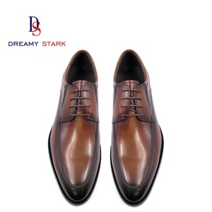 Handmade Woven <b>Edge</b> High Quality Vintage Men's Luxury Genuine Leather Lace-up Oxford Formal Wedding Shoes Custom Logo - Product Image 2