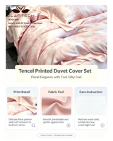Ensemble de draps de lit en Tencel Lyocell 100% OEKO-TEX, ensemble de literie, ensemble de draps de lit king size