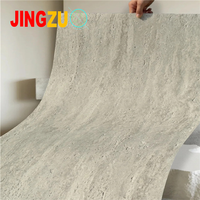 Panneau mural extérieur imperméable en pierre souple MCM Travertin, dalle artificielle en argile, carrelage mural flexible en pierre pour la décoration