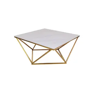 Meuble de Table central pour salon, cadre doré, Table basse moderne, Table d'appoint, salon en marbre