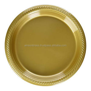 Finitions dorées Assiette de présentation décorative Nouvelle assiette dorée Assiettes décoratives Vaisselle Assiette de présentation - Product Image 1