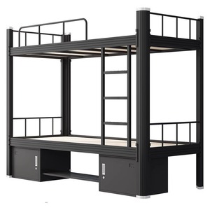 Letto moderno regolabile in metallo singolo e doppio con la costruzione di ferro in acciaio resistente camera da letto dormitorio Hotel scuola dispone di stoccaggio - Product Image 3