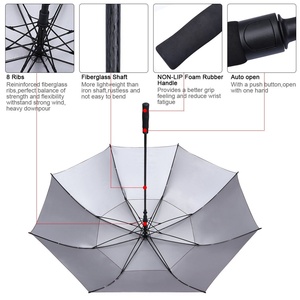 Parapluie moderne à ouverture automatique avec logo personnalisé imprimé par sublimation, cadre en fibre de verre, tissu pongé 190T, idéal pour le sport et la promotion - Product Image 2