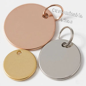 सोना चांदी का सोना स्टेनलेस स्टील और एल्यूमीनियम लेजर कट डिस्क के लिए होटल कीचेन पालतू जानवर आईडी कुत्ते के लिए - Product Image 3