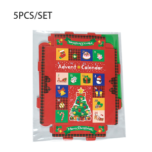 Trong kho giáng sinh <span class=keywords><strong>Advent</strong></span> lịch 24 ngày đếm ngược Hộp Quà Tặng xách tay tự dựng tái sử dụng tông Xmas kỳ nghỉ trang trí - Product Image 5