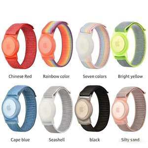 Étui en silicone sangle en nylon pour support AirTag pour enfants et personnes âgées collier localisateur de protection housse pour Apple AirTag étui - Product Image 1