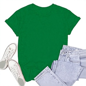 Sporty Slim Fit 100% Cotton Solid Casual Summer Eco-Friendly Knitted Digital Printing <b>Butterfly</b> <b>Sleeve</b> Anti-Pilling Women's <b>Top</b> - Product Image 2