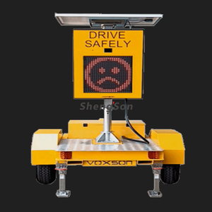 ป้ายข้อความเคลื่อนที่แบบ LED ติดรถพ่วง ป้ายข้อความเปลี่ยนแปลงได้ ใช้พลังงานแสงอาทิตย์ ป้าย VMS แบบพกพา ติดรถพ่วง ป้าย LED แบบพกพา พร้อมเรดาร์ตรวจจับความ<span class=keywords><strong>เร</strong></span>็ว เพื่อความปลอดภัยบนท้องถนน - Product Image 5