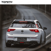 Diffuseur de pare-chocs arrière en fibre de carbone véritable pour Volkswagen Golf 8 GTI 2021+ – Amélioration des performances et du style