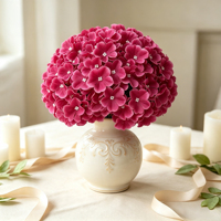 Volle bloei Hortensia Impatiens Kunstbloemen van zijde Boerenhuis Interieur Vaas Tafeldecoratie Huisdecoratie Valentijnsdag