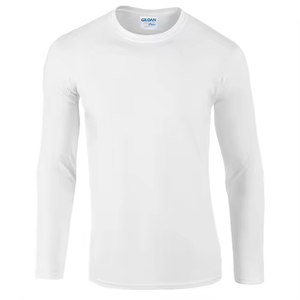 T-shirts en coton 100% à col rond et manches longues, colorés, vente en gros, impression de logo personnalisé, tailles plus, t-shirts vierges - Product Image 4