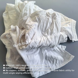 Paños de Limpieza Industriales, Trapos de Algodón para Limpiar, Absorbentes de Agua y Aceite, Trapos Blancos de Camiseta con Estampado - Product Image 4
