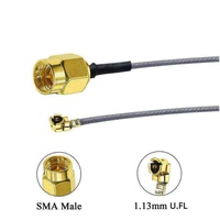 Câble adaptateur coaxial en cuivre RF1.13 durable ANNXIN avec connecteur SMA mâle vers U.FL, assemblage pigtail pour système d'antenne extérieure