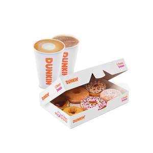 <span class=keywords><strong>Cajas</strong></span> de Cartón Blancas y Rosas <span class=keywords><strong>para</strong></span> Donuts, Personalizadas con Diseño Impreso, Caja de Papel <span class=keywords><strong>para</strong></span> Empacar Sushi, Macarons y Donuts con Ventana Transparente - Product Image 5