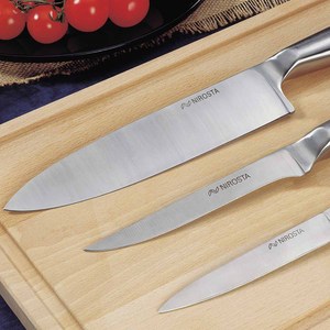 Cuchillo de cocina de hoja ancha de línea de zafiro, diseño clásico, acero al carbono, Nakiri, cuchillo de cocina para pelar y pan, número de modelo Nakiri - Product Image 1