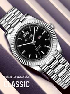 ساعة يد ميكانيكية للرجال, ساعة يد ميكانيكية للرجال مزودة بإبر للرؤية الليلية مصنوعة من زجاج الياقوت ، ساعات يد للرجال - Product Image 2