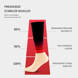 Guêtres de compression noires et rouges en nylon pour le soutien des mollets, idéales pour la course, le basketball, le cyclisme, la randonnée en été, en hiver, au printemps et en automne - Product Image 3