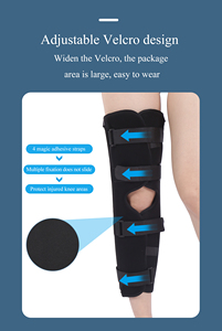 Attelle de genou à trois panneaux pour adultes et enfants, <span class=keywords><strong>fixation</strong></span> de <span class=keywords><strong>fracture</strong></span>, soutien de ligament, stabilisateur pour blessure articulaire, attelle chirurgicale - Product Image 4