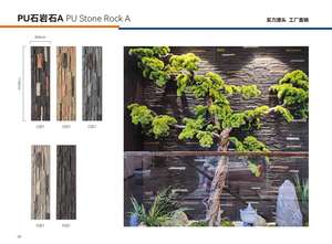 Moderne Stijl 3d Buitenmuurpaneel Lage Prijs Kunststeen In Zwart Grijs Rood Pu Hout Pvc Materiaal Boom Ring Ontwerp - Product Image 2