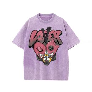 เสื้อยืดผ้าฝ้ายฟอกกรดแนววินเทจของผู้ชายเสื้อยืดผ้าฝ้าย100% แขนสั้นโอเวอร์ไซส์พิมพ์ลายดิจิตอล - Product Image 5